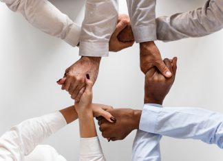 shareholders shaking hands